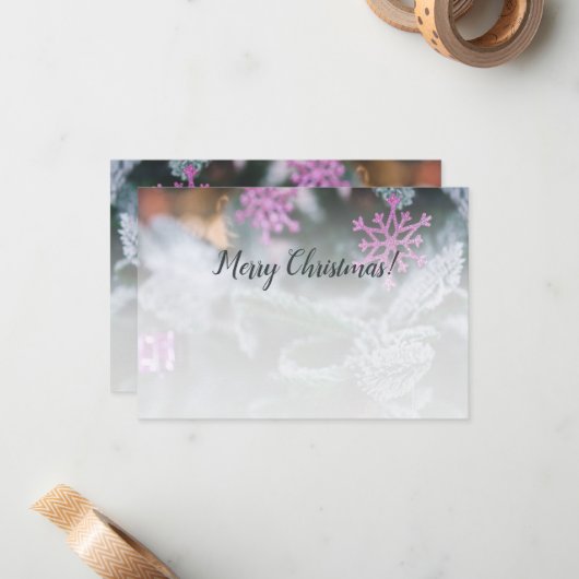 Weihnachtsbaum Custom Foto Saisongrüße Mitteilungskarte (Vorderseite/Rückseite Beispiel)