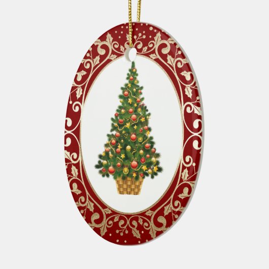 Weihnachtsbaum Custom Keramikornament (Links)