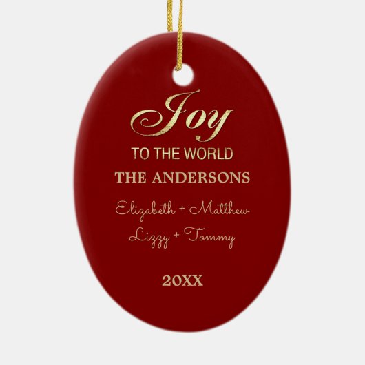 Weihnachtsbaum Custom Keramikornament (Hinten)