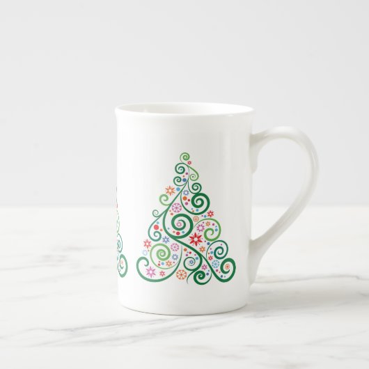 Weihnachtsbaum Custom Knochen China Tasse Cup (Rechts)