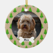 Weihnachtsbaum Custom Pet Puppy Dog Foto Keramik Ornament (Vorne)