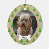 Weihnachtsbaum Custom Pet Puppy Dog Foto Keramik Ornament (Links)