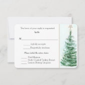 Weihnachtsbaum Custom RSVP Card (Vorderseite)