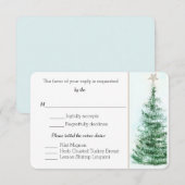 Weihnachtsbaum Custom RSVP Card Karte (Vorne/Hinten)