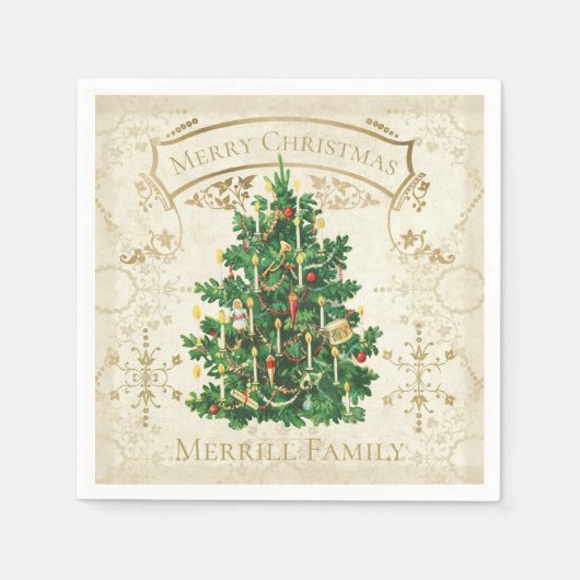 Weihnachtsbaum Custom Serviette (Vorderseite)