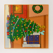 WEIHNACHTSBAUM CUTE HEIMBILD FARBENFROH PUZZLE (Horizontal)