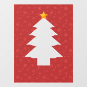 Weihnachtsbaum-Cutout mit Star Fensteraufkleber (Blatt)