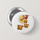 Weihnachtsbaum-Dackel Hundeshirt Funny Button (Vorne & Hinten)