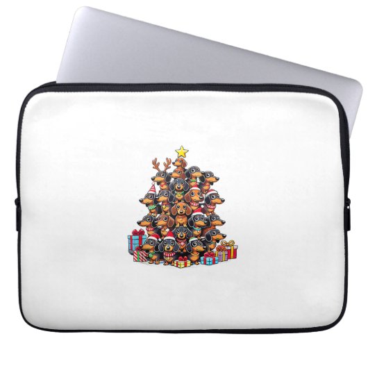 Weihnachtsbaum Dackel Wurst Hund Dackeln Laptopschutzhülle (Vorderseite)