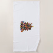 Weihnachtsbaum Dackel Wurst Hund Dackeln Strandtuch (Vorderseite)