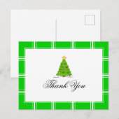 Weihnachtsbaum Danke Green Postkarte (Vorne/Hinten)