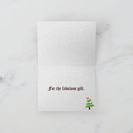 Weihnachtsbaum danken Ihnen Karten (Innenseite)