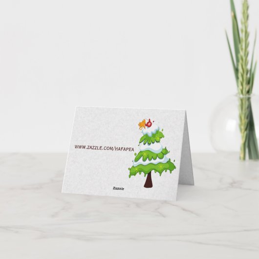 Weihnachtsbaum danken Ihnen Karten (Rückseite)