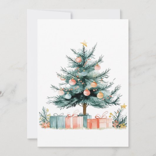 Weihnachtsbaum Dankeskarte (Vorderseite)