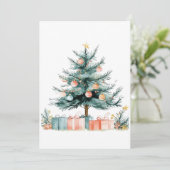 Weihnachtsbaum Dankeskarte (Stehend Vorderseite)