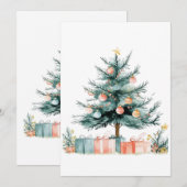 Weihnachtsbaum Dankeskarte (Vorne/Hinten)