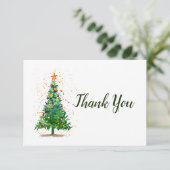 Weihnachtsbaum Dankeskarte (Stehend Vorderseite)