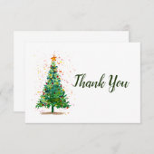 Weihnachtsbaum Dankeskarte (Vorne/Hinten)
