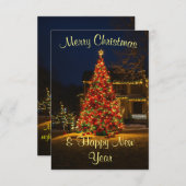 Weihnachtsbaum Dankeskarte (Vorne/Hinten)