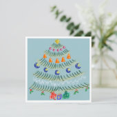 Weihnachtsbaum Dankeskarte (Stehend Vorderseite)