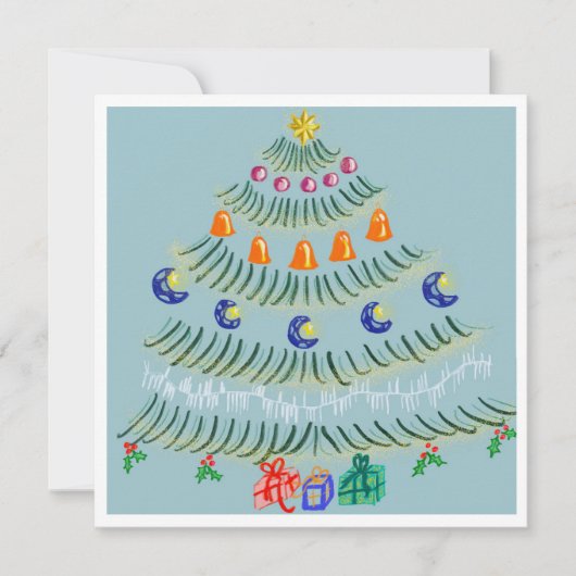 Weihnachtsbaum Dankeskarte (Vorderseite)