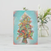 Weihnachtsbaum Dankeskarte (Stehend Vorderseite)