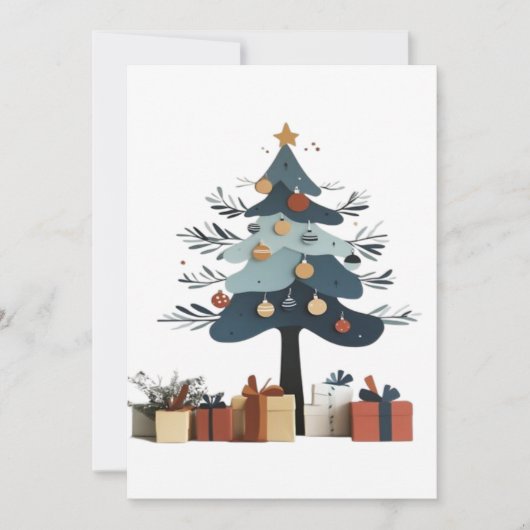 Weihnachtsbaum Dankeskarte (Vorderseite)