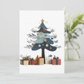Weihnachtsbaum Dankeskarte (Stehend Vorderseite)