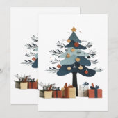 Weihnachtsbaum Dankeskarte (Vorne/Hinten)