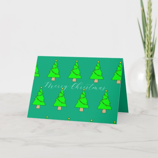 Weihnachtsbaum  dankeskarte (Vorderseite)