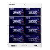 Weihnachtsbaum Dark Blue Shipping Labels (Vorne)