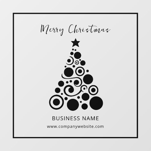 Weihnachtsbaum-Dekoration Fensteraufkleber (Blatt)