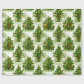 Weihnachtsbaum Dekoration Muster Geschenk Geschenkpapier (Flach)
