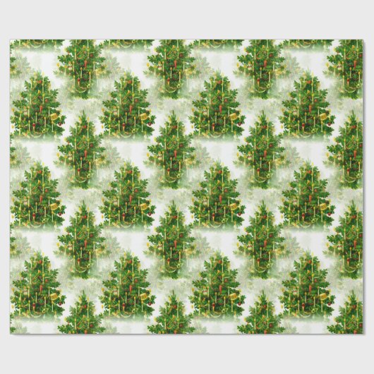 Weihnachtsbaum Dekoration Muster Geschenk Geschenkpapier (Flach)