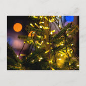 Weihnachtsbaum, dekorative Lichter Postkarte (Vorderseite)
