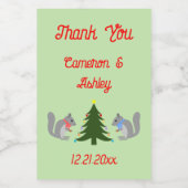 Weihnachtsbaum Dekorieren Eichhörnchen Custom Wedd Lebensmitteletikett (Einzelnes Label)