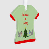 Weihnachtsbaum Dekorieren Eichhörnchen Individuell Ornament (Vorderseite)