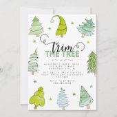 Weihnachtsbaum dekorieren einladung (Vorderseite)
