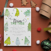Weihnachtsbaum dekorieren einladung