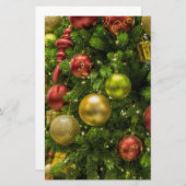 Weihnachtsbaum dekoriert briefpapier (Vorne/Hinten)