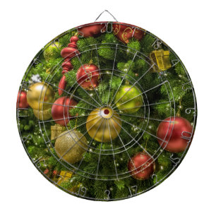 Weihnachtsbaum dekoriert dartscheibe
