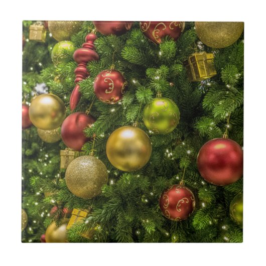 Weihnachtsbaum dekoriert fliese (Vorderseite)