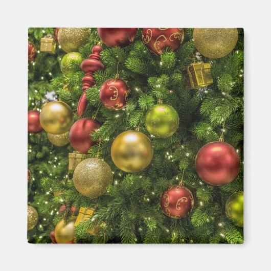 Weihnachtsbaum dekoriert magnet (Vorne)
