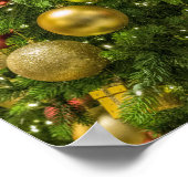 Weihnachtsbaum dekoriert poster (Ecke)