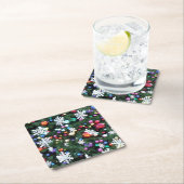 Weihnachtsbaum dekoriert rechteckiger pappuntersetzer (Vor Ort)