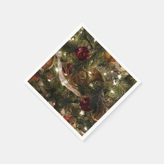 Weihnachtsbaum dekoriert serviette (Ecke)