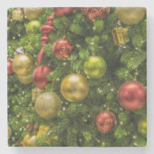 Weihnachtsbaum dekoriert steinuntersetzer (Vorderseite)
