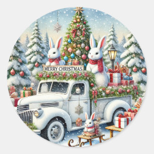 Weihnachtsbaum   Dekorierter Holiday Tree mit Runder Aufkleber