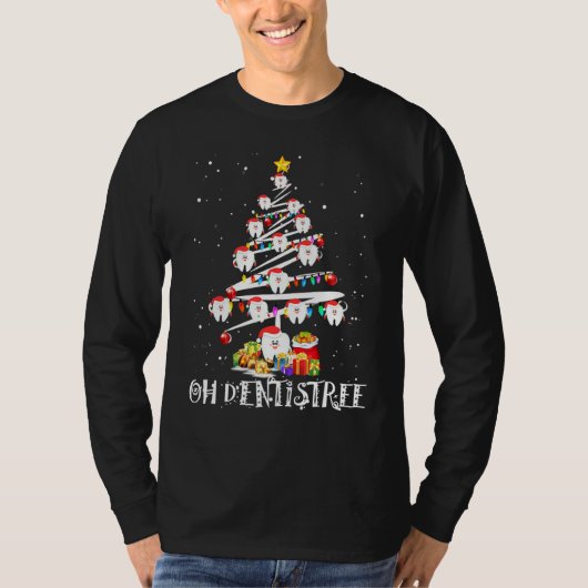 Weihnachtsbaum Dental Santa Teeth Dentis T-Shirt (Vorderseite)