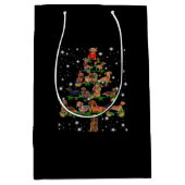 Weihnachtsbaum der Dackel, gedeckt durch Blitzlich Mittlere Geschenktüte (Vorderseite)